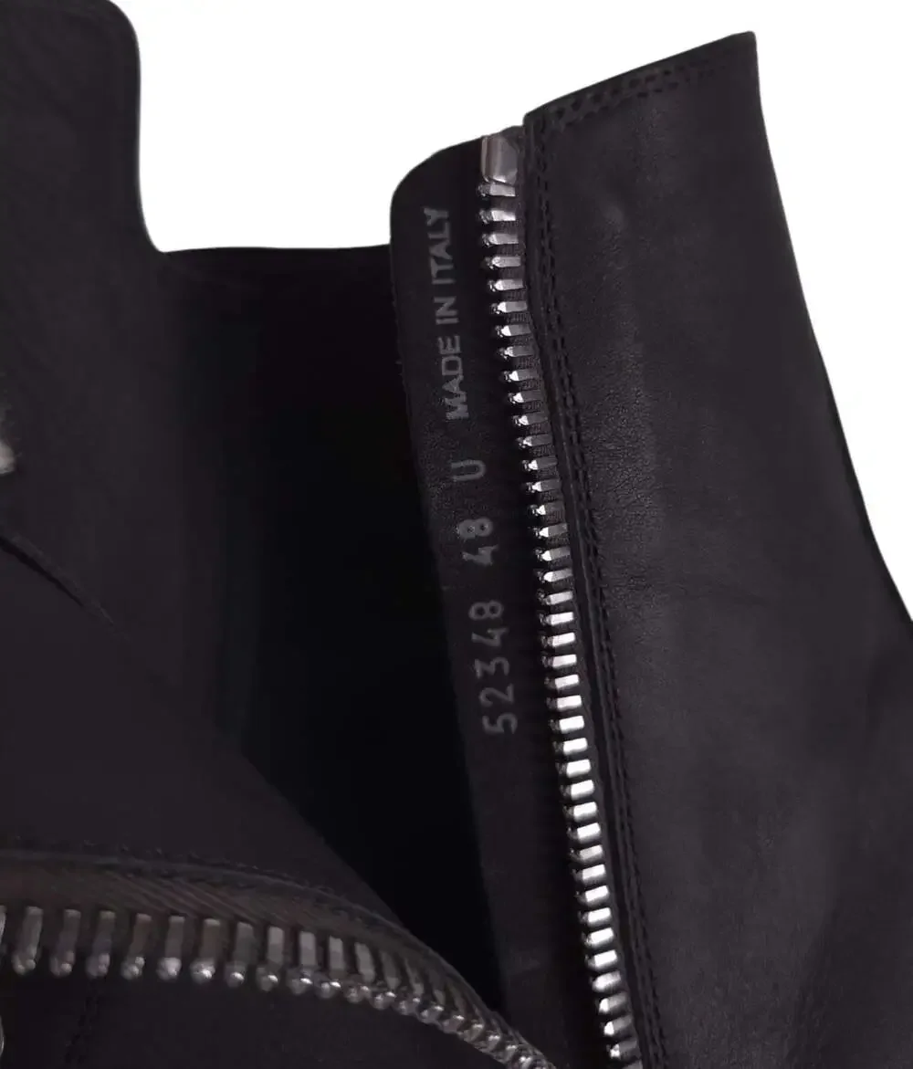 Rick Owens Washed Calf Sneakers US 15 EU 48 Mens Black Milk High Top $1415